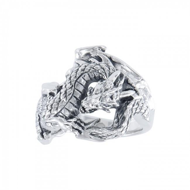 Fantasy Dragon Silver Ring TR1600 - Jewelry