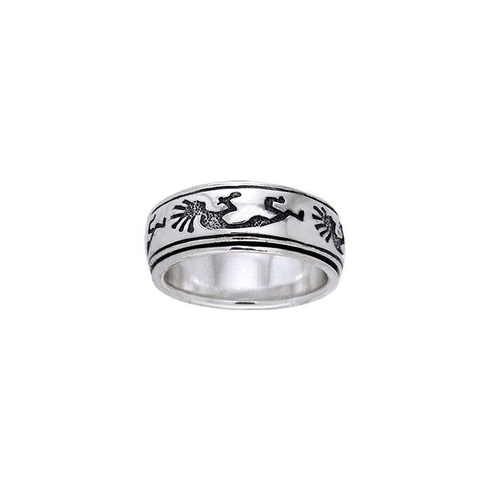 Kokopelli Spinner Ring TR1686 - Jewelry