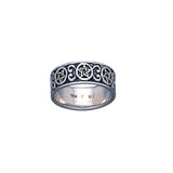 Silver Pentagram Pentacle Ring TR1689