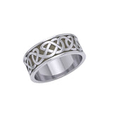 A beautiful mystique ~ Celtic Knotwork Dragon Sterling Silver Spinner Ring TR1700