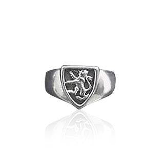 Silver Lion Signet Ring TR1819 - Jewelry
