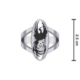 Take your inspiration from the legendary phoenix Silver Ring TR3583