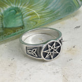 Elven  Pentacle - a Ring of Magic and Enchantment Ring TR3711