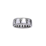 Triple Moon Goddess Spinner Ring TR3745 - Jewelry