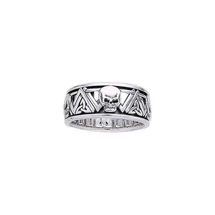 Trinity Skulls Spinner Ring TR3759 - Jewelry