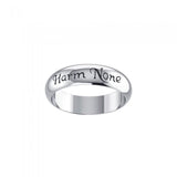 Harm None Inscribed Band Sterling Silver Ring TR3788 - Jewelry