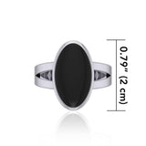 Large Oval Inlaid Stone Ring TR3856 - Jewelry