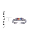 Inlaid Rectangle Silver Toe Ring TR612 - Jewelry