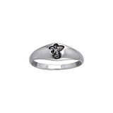 Engraved Dragon Silver Ring TRI073 - Jewelry