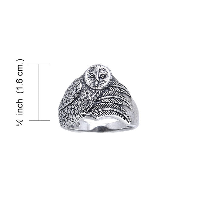 Ted Andrews Barn Owl Ring TRI150