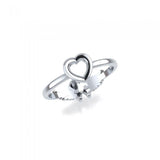 Cupid and Heart Sterling Silver 2 in 1 Ring TRI1679 - Jewelry