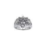 Green Man Silver Ring TRI174 - Jewelry