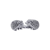 Kissing Porcupines Silver Adjustable Wrap Ring TRI1804 - Jewelry