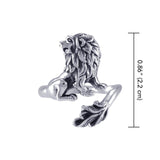 The Lion Silver Adjustable Wrap Ring TRI1826 - Jewelry