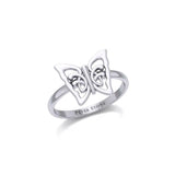 Small Butterfly Silver Ring TRI1866 - Jewelry