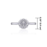 Small Daisy Flower Silver Ring TRI1870 - Jewelry