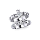 Celtic Claddagh Love Silver Commitment Band Ring TRI1942 - Jewelry