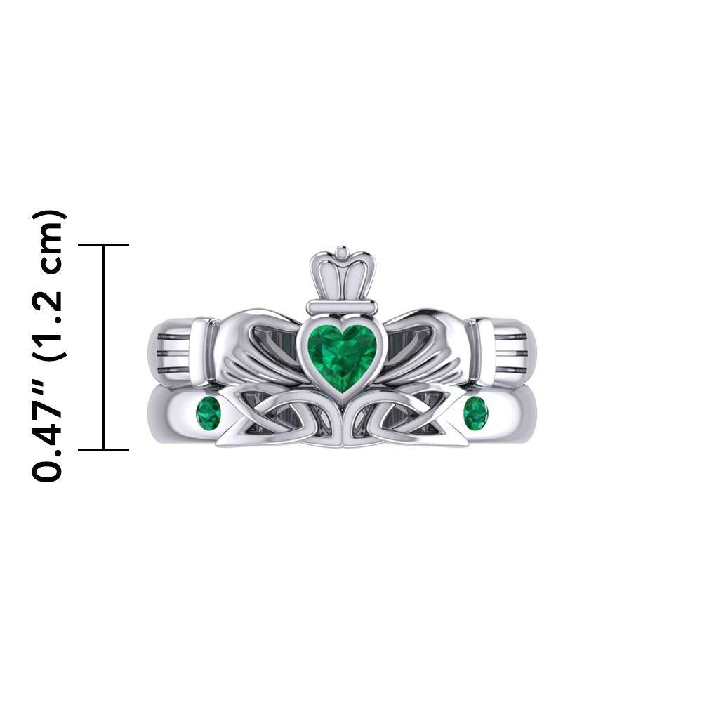 Celtic Claddagh Love Silver Commitment Band Ring TRI1942 - Jewelry