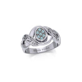 Silver Bold Filigree Ring with Gemstones TRI1945 - Jewelry