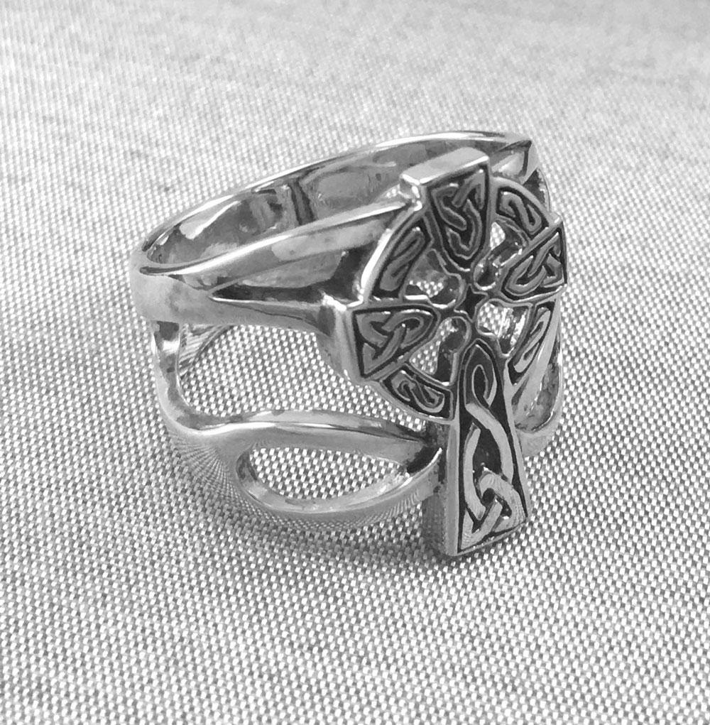 Celtic Cross with Infinity Silver Ring TRI1952 - Jewelry