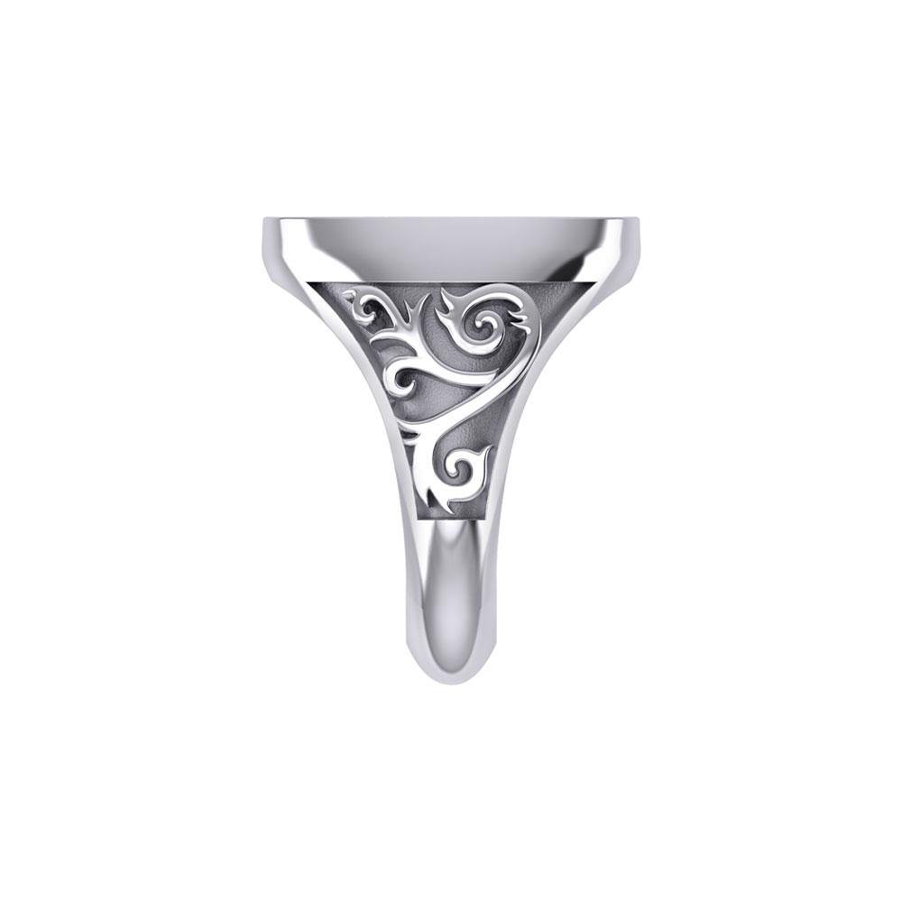 Masonic Silver Signet Men Ring TRI1970 - Jewelry