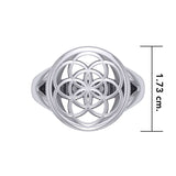 Flower Of Life Silver Ring TRI201