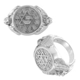 Angel Talisman Occult Small Sterling Silver Ring TRI2155 - Jewelry
