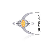 A Glimpse of the Crescent Moon's Beginning ~ Silver Jewelry Ring TRI2265 - Jewelry