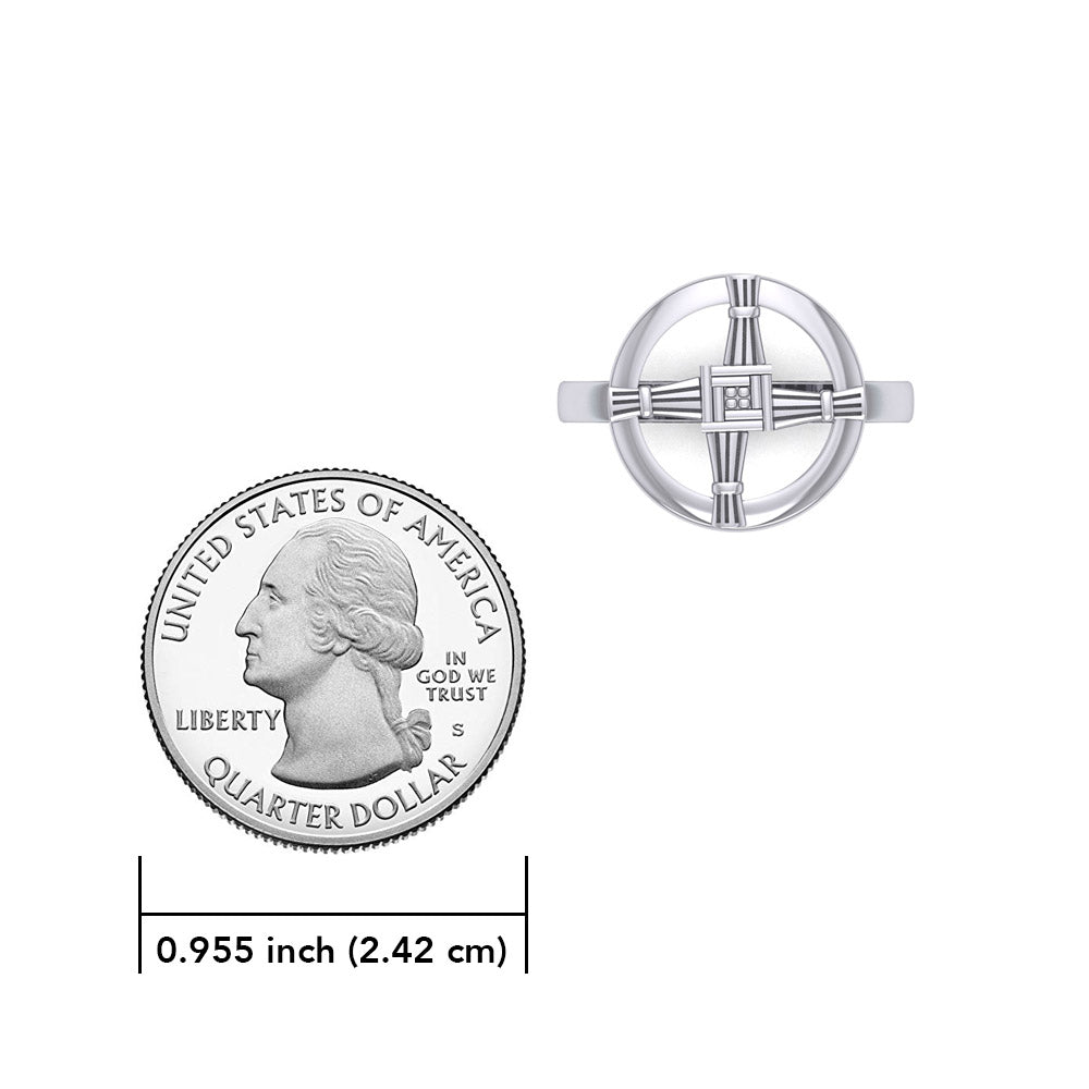 Saint Brigids Cross Silver Ring TRI2293