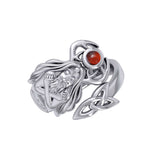 God Cernunnos Silver Ring with Gem TRI2295