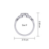 Manipura Solar Plexus Chakra with Celtic Designs Sterling Silver Ring TRI2338