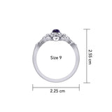 Sahasrara Crown Chakra with Celtic Designs Sterling Silver Ring TRI2352