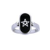 Pentacle Sterling Silver Ring TRI511