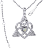 Celtic Heart Birthstone Trinity Silver Pendant TPD5990