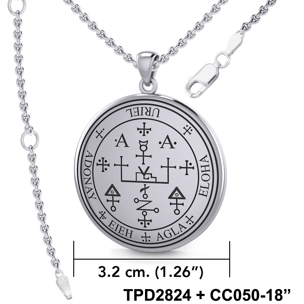 Sigil of the Archangel Uriel Sterling Silver Pendant TPD2824