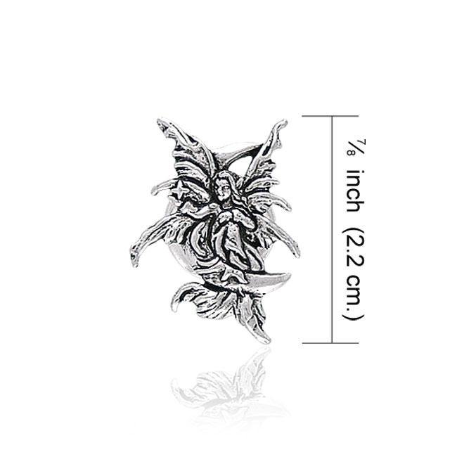 Amy Brown Stargazer Moon Fairy Tie Tac ~ Sterling Silver Jewelry TTT005 - Jewelry
