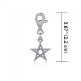 Silver Pentagram Pentacle Clip Charm TWC010