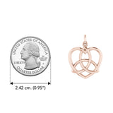 Trinity in Heart Rose Gold Pendant UPD3423