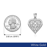 Celtic Knot Heart White Gold Pendant WPD3015