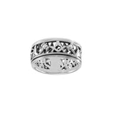 Uncovering the Natural Sense of Masonry in 14K White Gold Spinner Ring WRI1616