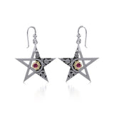 Pentacle Steampunk Silver and Gold Earrings MER1353