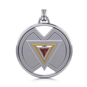 Symbol Of Femininity Silver and Gold Accent Pendant by Sibylle Grummes Unruh MPD1239