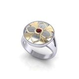Symbol Of Femininity Silver and Gold Ring MRI623 - Jewelry