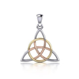 The Divine Power of the Triquetra ~ Sterling Three Tone Pendant OTP3378 - Jewelry