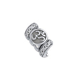 Om Symbol with Celtic Accented Silver Bead TBD364 - Jewelry