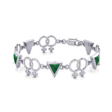 LGBTQ Women Rainbow Link Bracelet TBL059 - Jewelry