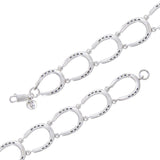 Horseshoes Equestrian Silver Link Bracelet TBL378 - Jewelry