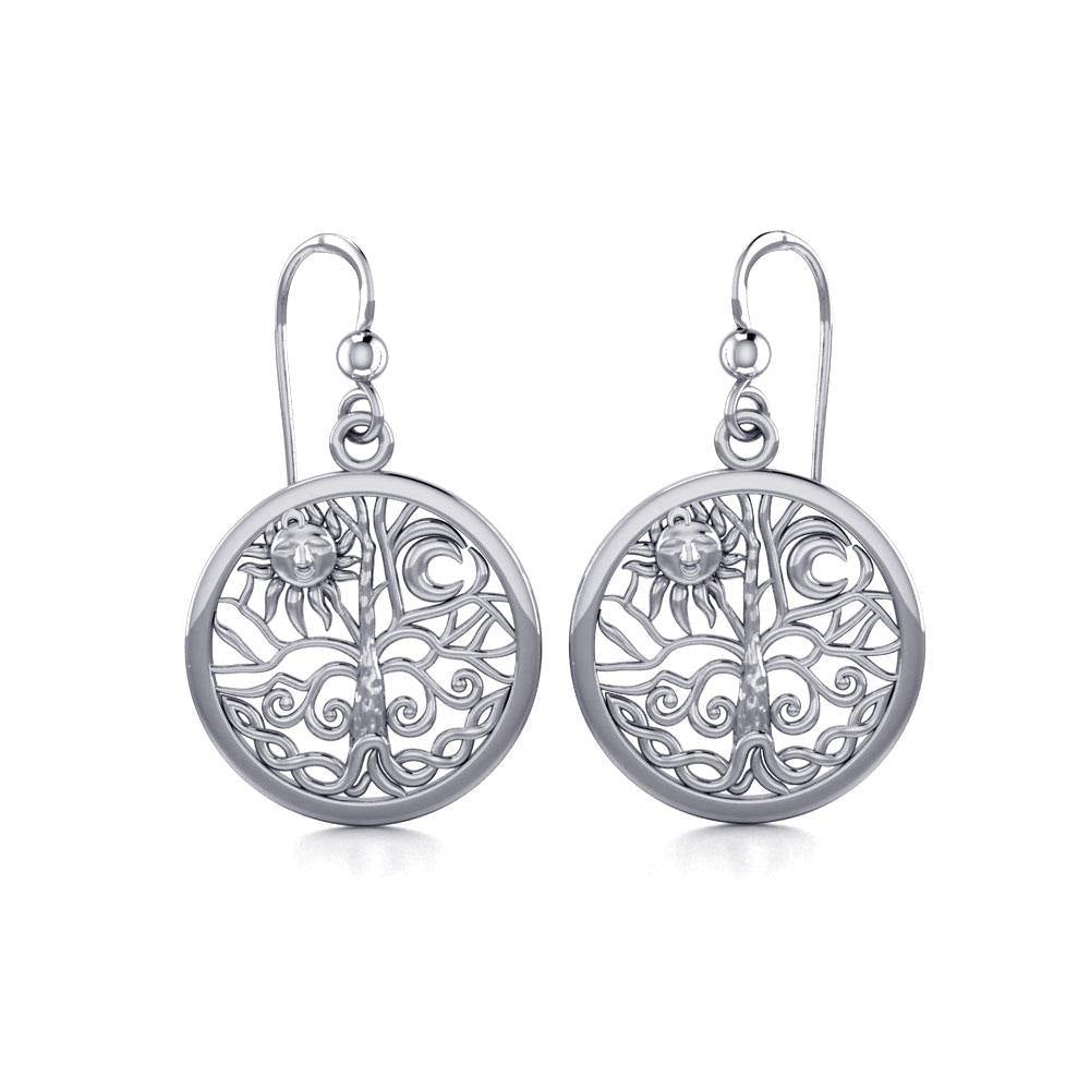 Celtic Tree of Life Silver Earrings TER060 - Jewelry