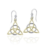 Celtic Triquetra Silver and Gold Earrings TEV2912