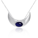 An elegant reminder of Crescent Moonโ€s power ~ Sterling Silver Necklace with Gemstone TN264 - Jewelry